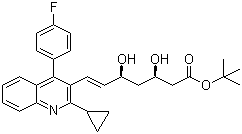 structure of CAS# 586966-54-3, tert-Buthyl Pitavastatin