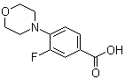 structure of CAS# 588708-72-9, 3-Fluoro-4-(4-morpholinyl)benzoic acid