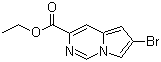 structure of CAS# 588720-12-1, 6-溴吡咯并[1,2-c]嘧啶-3-甲酸乙酯
