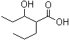 structure of CAS# 58888-84-9, 2-Propyl-3-hydroxypentanoic acid
