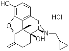 CAS # 58895-64-0, Nalmefene hydrochloride, 17-(Cyclopropylmethyl)-4,5alpha-epoxy-6-methylenemorphinan-3,14-diol hydrochloride