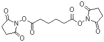 structure of CAS# 59156-70-6, Hexanedioic acid 1,6-bis(2,5-dioxo-1-pyrrolidinyl) ester