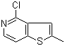 4-氯-2-甲基噻吩并[3,2-c]吡啶分子结构 (CAS 59207-24-8)