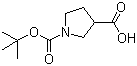 structure of CAS# 59378-75-5, 1-Boc-吡咯烷-3-甲酸