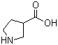 3-Pyrrolidinecarboxylic acid molecular structure (CAS 59378-87-9)