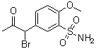 5-(1-Bromo-2-oxopropyl)-2-methoxybenzenesulfonamide molecular structure (CAS 593960-46-4)