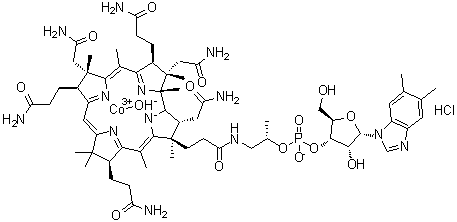 羟钴胺单盐酸盐分子结构 (CAS 59461-30-2)