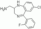 CAS # 59467-64-0, Midazolam, 7-Chloro-5-(2-fluorophenyl)-2,3-dihydro-1H-1,4-benzodiazepine-2-methanamine
