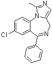 CAS # 59467-86-6, 8-Chloro-1-methyl-6-phenyl-4H-imidazo[1,5-a][1,4]benzodiazepine