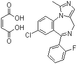 Midazolam maleate salt molecular structure (CAS 59467-94-6)