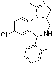 CAS # 59469-08-8, 8-Chloro-6-(2-fluorophenyl)-3a,4,5,6-tetrahydro-1-methyl-3H-imidazo[1,5-a][1,4]benzodiazepine