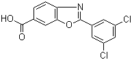 structure of CAS# 594839-88-0, 2-(3,5-Dichlorophenyl)-6-benzoxazole carboxylic acid