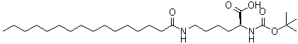 CAS # 59515-45-6, N2-[(1,1-Dimethylethoxy)carbonyl]-N6-(1-oxohexadecyl)-L-lysine