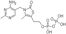 CAS # 59733-97-0, Thiamine thiazolone pyrophosphate, 2-[3-[(4-Amino-2-methylpyrimidin-5-yl)methyl]-4-methyl-2-oxo-1,3-thiazol-5-yl]ethyl phosphono hydrogen phosphate