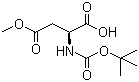 structure of CAS# 59768-74-0, Boc-L-天冬氨酸 4-甲酯