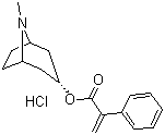 CAS # 5978-81-4, Apoatropine hydrochloride, endo-alpha-Methylenebenzeneacetic acid 8-methyl-8-azabicyclo[3.2.1]oct-3-yl ester hydrochloride