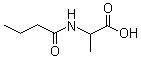 structure of CAS# 59875-04-6, 2-((Butanoyl)amino)propanoic acid