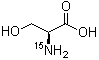 L-丝氨酸(氮-15)分子结构 (CAS 59935-32-9)