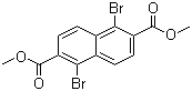 structure of CAS# 59950-04-8, 1,5-Dibromo-2,6-naphthalenedicarboxylic acid dimethyl ester