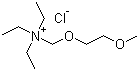 structure of CAS# 60043-43-8, (2-Methoxyethoxymethyl)triethylammonium chloride