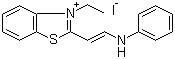 structure of CAS# 60126-86-5, 2-(2-Anilinovinyl)-3-ethylbenzothiazolium iodide