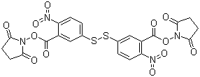 structure of CAS# 60129-38-6, 3,3'-Dithiobis[6-nitrobenzoic acid] bis(succinimide) ester