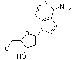 structure of CAS# 60129-59-1, 2'-Deoxy-7-deazaadenosine