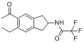N-(5-acetyl-6-ethyl-2,3-dihydro-1H-inden-2-yl)-2,2,2-trifluoroacetamide molecular structure (CAS 601487-89-2)