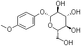 4-甲氧基苯基 beta-D-吡喃葡萄糖苷分子结构 (CAS 6032-32-2)