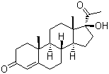 17alpha-羟基黄体酮分子结构 (CAS 604-09-1)