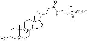 structure of CAS# 6042-32-6, Sodium taurolithocholate