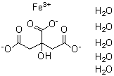 CAS # 6043-74-9, Ferric citrate pentahydrate, 2-Hydroxy-1,2,3-propanetricarboxylic acid iron salt (1:1) pentahydrate