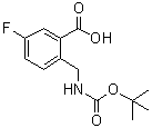 CAS # 606080-59-5, 2-[[(tert-Butoxycarbonyl)amino]methyl]-5-fluorobenzoic acid