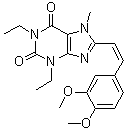 8-[(1Z)-2-(3,4-Dimethoxyphenyl)ethenyl]-1,3-diethyl-3,7-dihydro-7-methyl-1H-purine-2,6-dione molecular structure (CAS 606080-73-3)