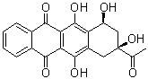 structure of CAS# 60660-75-5, (7S,9S)-9-Acetyl-7,8,9,10-tetrahydro-6,7,9,11-tetrahydroxy-5,12-naphthacenedione