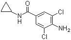 structure of CAS# 60676-83-7, 4-氨基-3,5-二氯-N-环丙基苯甲酰胺