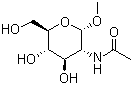 structure of CAS# 6082-04-8, Methyl 2-Acetamido-2-deoxy-alpha-D-glucopyranoside