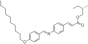 3-[4-[[[4-(Decyloxy)phenyl]methylene]amino]phenyl]-2-propenoic acid (2S)-2-methylbutyl ester molecular structure (CAS 60951-46-4)