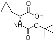Boc-D-环丙基甘氨酸分子结构 (CAS 609768-49-2)