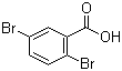 2,5-二溴苯甲酸分子结构 (CAS 610-71-9)