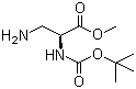 structure of CAS# 61040-20-8, 3-Amino-N-Boc-L-alanine methyl ester