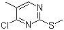 structure of CAS# 61044-96-0, 4-Chloro-5-methyl-2-(methylthio)pyrimidine