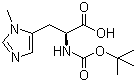 N-叔丁氧羰基-3-甲基-L-组氨酸分子结构 (CAS 61070-22-2)