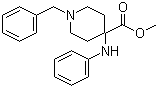 1-苄基-4-(苯基氨基)哌啶-4-羧酸甲酯分子结构 (CAS 61085-60-7)