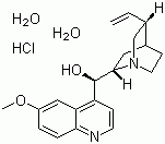 structure of CAS# 6119-47-7, Quinine hydrochloride dihydrate