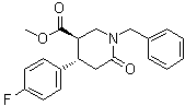CAS # 612095-72-4, (3R,4S)-rel-4-(4-Fluorophenyl)-6-oxo-1-(phenylmethyl)-3-piperidinecarboxylic acid methyl ester