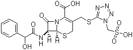CAS 登录号：61270-58-4, 头孢尼西, (6R,7R)-7-[(2R)-2-羟基苯乙酰胺]-8-氧代-3-[[[1-磺酸甲基-1H-四唑-5-基]硫代]甲基]-5-硫杂-1-氮杂双环[4.2.0]辛-2-烯-2-羧酸