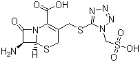 CAS # 61270-71-1, (6R-trans)-7-Amino-8-oxo-3-(((1-(sulphomethyl)-1H-tetrazol-5-yl)thio)methyl)-5-thia-1-azabicyclo[4.2.0]oct-2-ene-2-carboxylic acid, 7-ACA-3-SMT