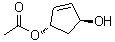(1S-trans)-4-Cyclopentene-1,3-diol monoacetate molecular structure (CAS 61348-01-4)