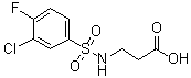 structure of CAS# 613657-34-4, N-[(3-氯-4-氟苯基)磺酰基]-beta-丙氨酸